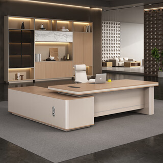 Shu sheng light luxury boss desk simple modern chairman president desk executive desk manager office combination large table 2.0 meter boss desk