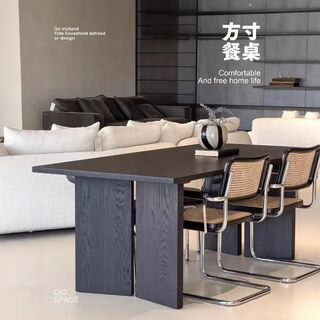 凤鹏北欧实木长条桌简约客厅会议桌家用书桌长方形工作台黑色办公桌 新西兰松木单桌 160x80x75cm