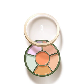 Zfczfc charming master's new product wilderness six-color concealer cream covers acne marks, dark circles and spots foundation cream for makeup artists 6 colors six colors free concealer brush + powder puff + beauty egg 0 stickers