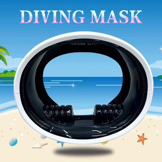 Wind freedom hd adult large field of view free-snorkeling snorkel swimming equipment full face mask waterproof silicone fishermen's mirror m16 silicone mirror - white and black