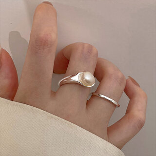 Laomiao silver ring s925 high-end pearl ring s925 high-end pearl ring no specifications