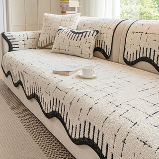 Xianying 2025 new special-shaped sofa cushion, suitable for all seasons, light and luxurious, genuine leather sofa cover, non-slip, anti-cat scratching cushion, special-shaped leyan-white (5.0 fabric upgrade) 70cm*70cm, can be used as armrests and backrests