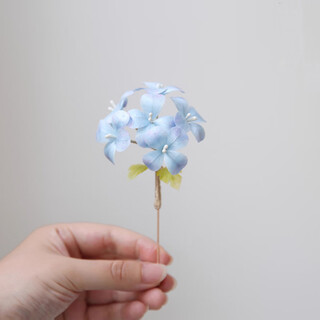 Xiaomi xingjiangnan picked flowers intangible cultural heritage hand-made velvet blue hydrangea brooch hairpin u hairpin hanfu cheongsam accessories hydrangea brooch ready stock