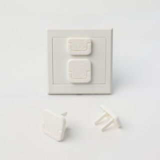 Zongji socket plug with two holes, children's anti-electric shock protective cover, baby plug jack protective cover, safety plug switch plug, elegant white, with handle/anti-electric shock/tight and firm, 50 pieces, 25 pieces each for two phases and three phases