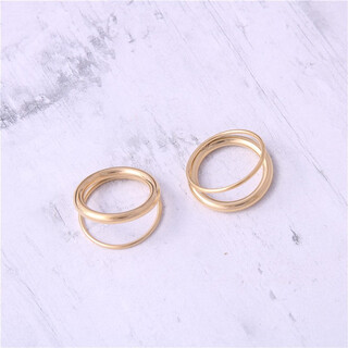 Chili french fashion temperament 18k rose gold ring women's double-layer titanium steel 18k gold tail ring fashion gold no. 6 a131 other