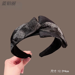 Keegfeg korean luxury luxury high-end hair hoop women's 2025 new pressed wide-brimmed ethnic style retro light luxury headband bow headband