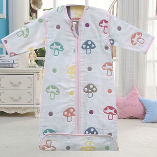 Hesheng children's baby gauze sleeping bag three-layer six-layer spring, autumn and summer pure cotton thin anti-kick quilt for medium and large children three-layer gauze a room temperature 2530 degrees 145cm suitable for height 110140cm