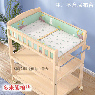 馍彭尿布台垫子棉垫防撞棉婴儿护理台垫可拆洗按摩台棉护围子 小鹿护围棉垫子（没有尿布台）