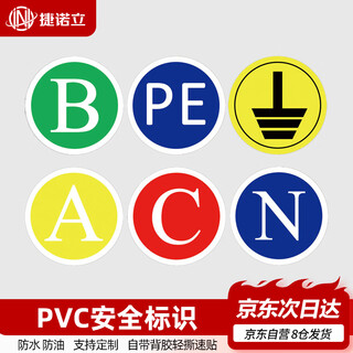 Jnl electric power identification sticker grounding identification power ground wire label machine equipment bottom line identification warning identification sticker n 2*2cm-50 pcs/pack