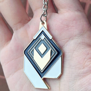 Fearless contract empowerment pendant metal keychain game peripheral valorant ranking badge school bag pendant
