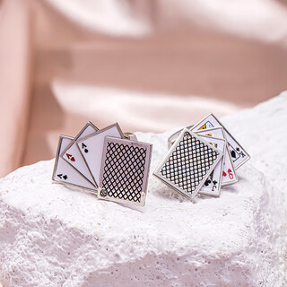 Tateossian men's fun playing card cufflinks light luxury shirt cuff nails light luxury gift ready stock exquisite playing card cufflinks
