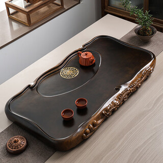 Solid wood tea tray for home use simple light luxury kungfu imitation wood grain tea all-in-one straight drainage elegant tea table tray no size丨customized version丨do not place an order