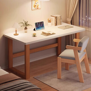 Pang yixuan desk computer desk desk study table solid wood color desktop (rubber wood legs) 140*60*75 thickened desktop 2.5cm