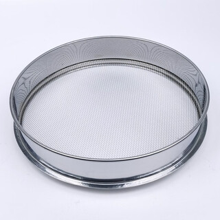 Shantou lincun stainless steel sieve mesh mesh gardening sieve standard sample sieve flower soil powder sieve ultra-fine 40cm8 mesh