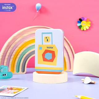 Instax fuji one-time imaging mini photo paper storage box kaqu blue