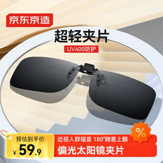 Jingdong-made polarized sunglasses clip-on sunglasses for men and women, driving and riding windproof goggles for myopia, square