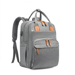 Other multifunctional mommy bag, folding bed, mommy outing bag, baby sleeping bag, sunshade and mosquito net, mother and baby bag that can lie down, upgraded and longer version without toys, light gray, free toys + changing pad + mosquito net + usb + stroller hook