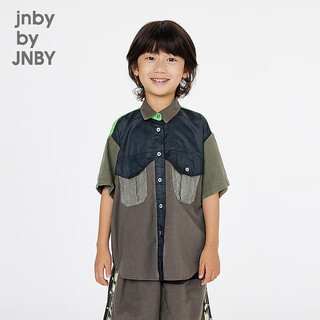 Jnby by jnby new jiangnan buyi children's short-sleeved shirt summer 1p5210410 410/dark navy 140cm