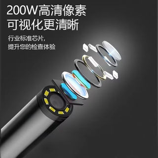 Chunjun apple android universal mobile phone endoscope camera hd waterproof industrial pipeline auto repair machinery repair lens 200w hd android model 8mm 2m hard wire