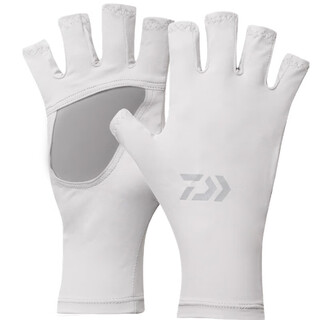Dayiva 24 spring and summer dg-8124cs hollow palm fishing gloves half finger gloves exposed 5 finger hollow palm fishing gloves - gray/one size