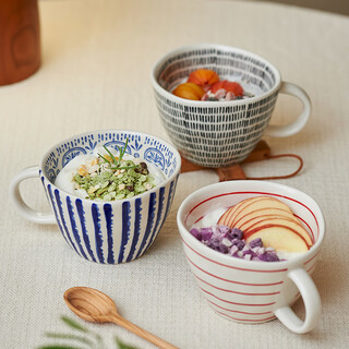 Siyue ceramic mug home breakfast cup high-looking drinking cup coffee cup 350ml red