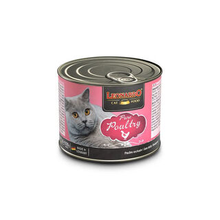 Leonardo canned cat staple food cans for adult cats and kittens, whole-term cat snacks cans, grain-free fresh meat, 3 3 cans, 200g, chicken flavor