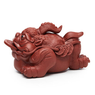 Zun hu zisha tea pet lucky golden toad boutique can raise selected dahongpao mud tea table ornaments dragon's back golden toad