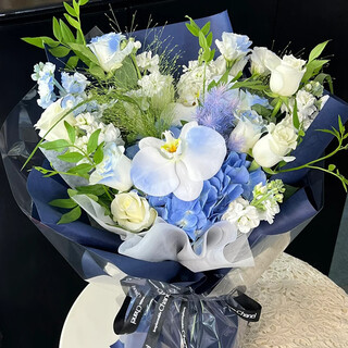 Eswina flower express rose mix and match bouquet birthday gift delivery to flower shops in the same city nationwide blue longing rose hydrangea mix and match bouquet