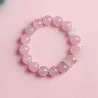 Luanjie madagascar pink crystal bracelet women's love crystal bracelet for girlfriend's birthday gift 10mm