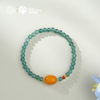 Potala palace's unique jadeite beeswax approximately 7g jade bracelet 18k gold flower agate bracelet for women as a birthday gift for girlfriend