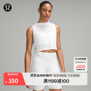 Lululemon丨flow y women's sports two-in-one short vest lw1cmys white s /6