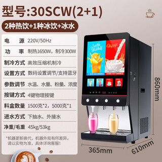 东贝速溶咖啡机 冰热型 30SCW(2+1)     商用奶茶现调机全自动冷热多功能自助果汁饮料机热饮机 (冰热型)30SCW(2+1)