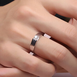 Limeng jewelry white 18k gold 10 points diamond ring diamond ring for men men's diamond ring fashion men's ring 10 points 18k gold vvs/de