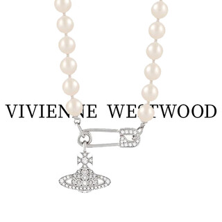 Vvienne westlock british purchasing agent western queen mother authentic saturn necklace nana open diamond paperclip pendant clavicle chain women silver saturn pin pearl chain