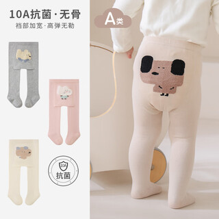 Five cotton girls' leggings, spring and autumn pantyhose, big ass outer wear, children's pantyhose, baby girl, baby large pp body stockings, white elephant, 1 piece, 1-2 years old, size 21/23