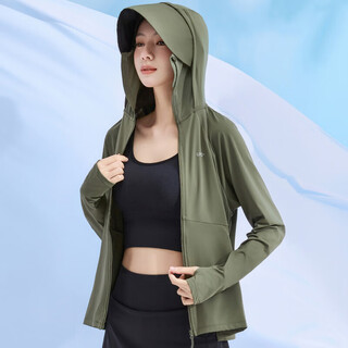 Jiaoxia forest outdoor loose sun protection clothing for women summer 2025 new anti-uv ice silk cool feel breathable outdoor thin skin clothing lake tea green xl 110-135jin jin is equal to 0.5 kg