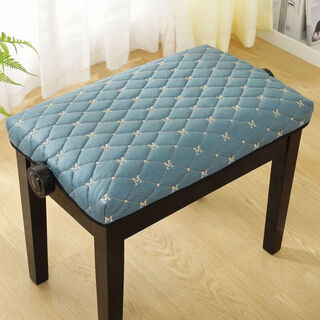 Fantasy thickened fabric stool cover rectangular makeup stool square stool cover dressing table stool cover piano stool technical cloth-blue customized other sizes