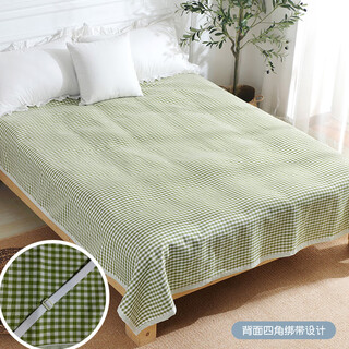 Pure ramie mats for children and babies can be used for babies, category a maternal and infant grade large bed adult sheets 2025 new style 4-strand encrypted green export upgrade_pure ramie 127*215 (120*200 after shrinkage)