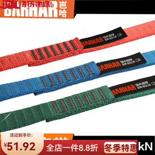 Barhar outdoor mountaineering and rock climbing equipment quick-hang strength ring safety rope link belt braid wear-resistant safety belt anchor point flat belt 60cm purple