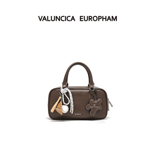 Oemg valencia valuncica/beta bag small new bowling bag portable crossbody boston bag for women brownie brown free bag hanging