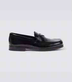 Prada luxury men's suede leather loafers black 20 | 7 uk