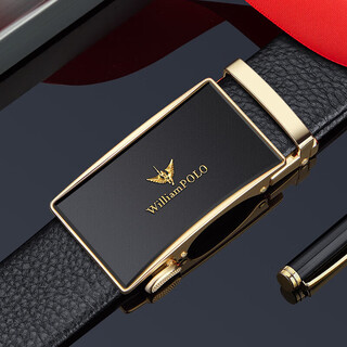 Williampolo emperor paul men's belt men's business casual automatic buckle cowhide trousers belt gold christmas gift