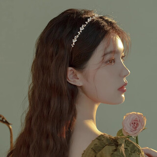 Crystal headband light luxury women's 2025 new hairpin high skull hair hole headband high-end headwear