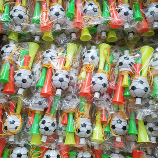美博森小喇叭足球喇叭球场气氛道具儿童创意玩具学生学校运动会加油助威 足球喇叭50个装