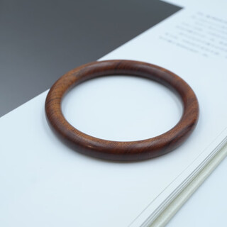 胖东来同款黄花梨手镯天l然海南7*8mm木串原创文玩木作雕刻新中式 56圈口