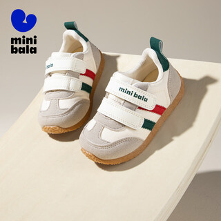 Minibala 25-year new moral training shoes for boys and girls, baby toddler shoes, children's casual sports shoes, double velcro children's shoes