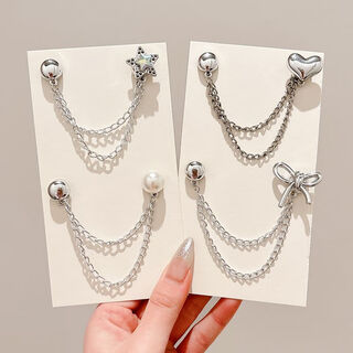 Yililuo lazy trousers hem buckle anti-mopping artifact chain magnetic buckle trousers length changing artifact invisible fixed clip hidden buckle 19# lime 4 pieces