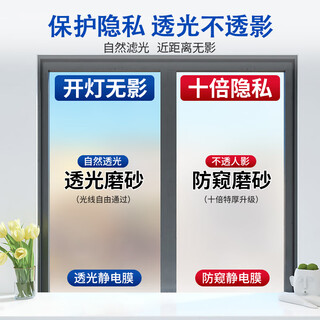 Jinlongxing frosted glass privacy film window privacy film 0.6*2 meters light-transmitting opaque bathroom bathroom toilet