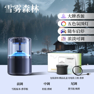 Leben 2025 new cloud mist viewing car aromatherapy machine car perfume high-end smart car aromatherapy automatic spray car start-stop + ambient light snow mist forest 200ml 1 bottle