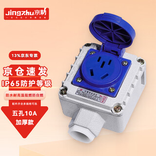 Jingzhu ex logo explosion-proof socket 220v plug-in strip industrial exposed and concealed installation 86 type internal waterproof outdoor jingcang sufa 5 holes 10a thickened version
